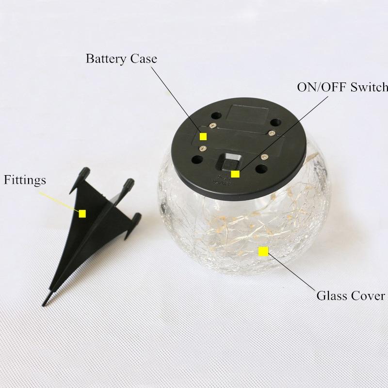Broken Glass Ball Solar Garden Light