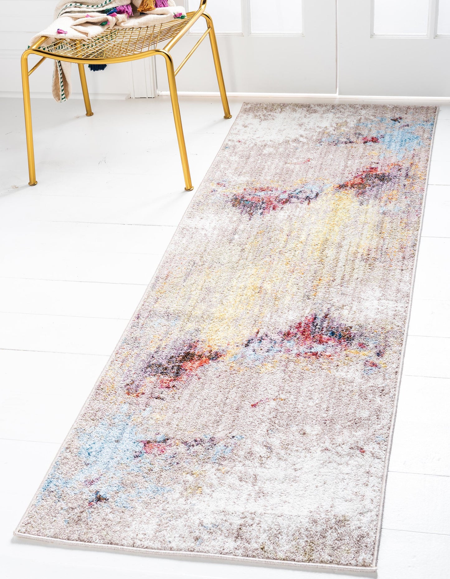 Ethen - Modern Grey Paint-Splatter Rug