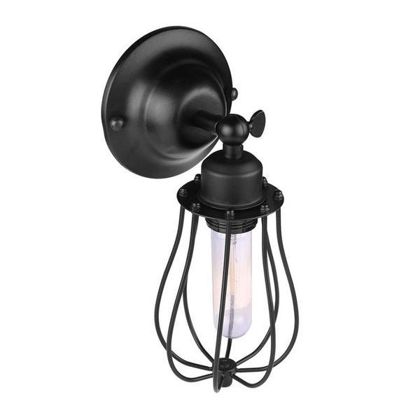 Industrial Drop-Cage Wall Lamp