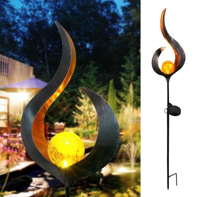 LED Artificial-Flame Garden Light