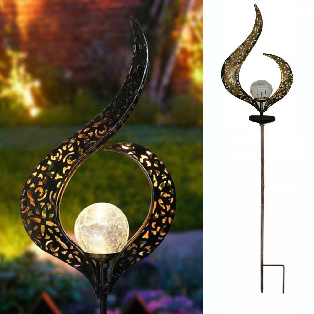 LED Artificial-Flame Garden Light