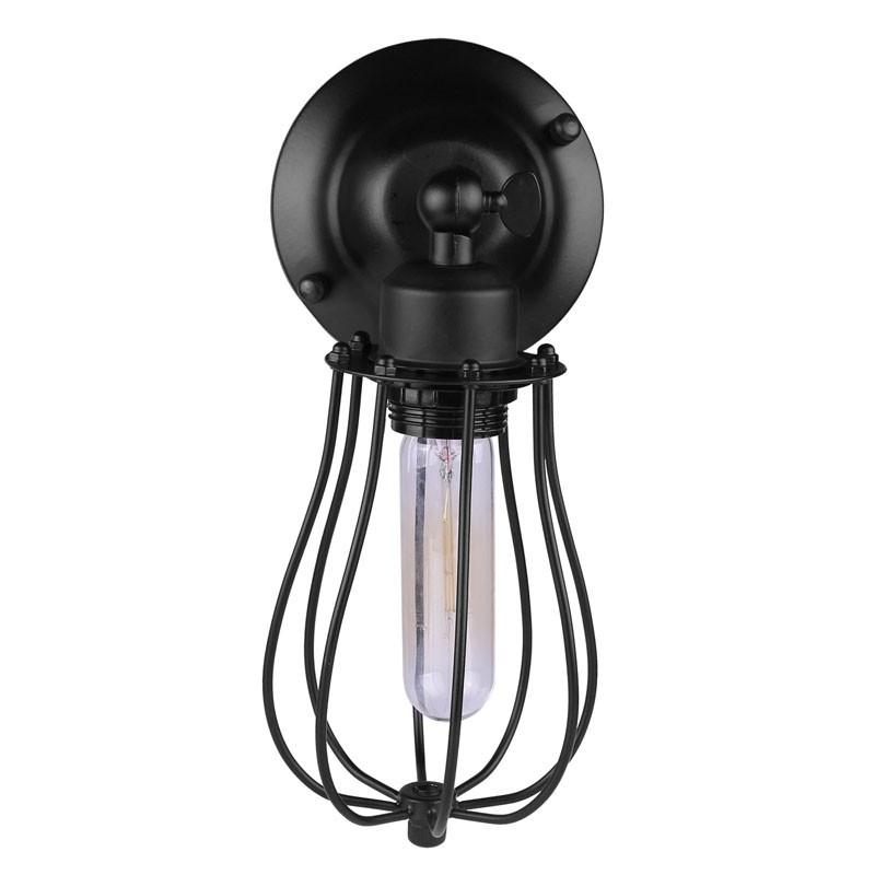 Industrial Drop-Cage Wall Lamp