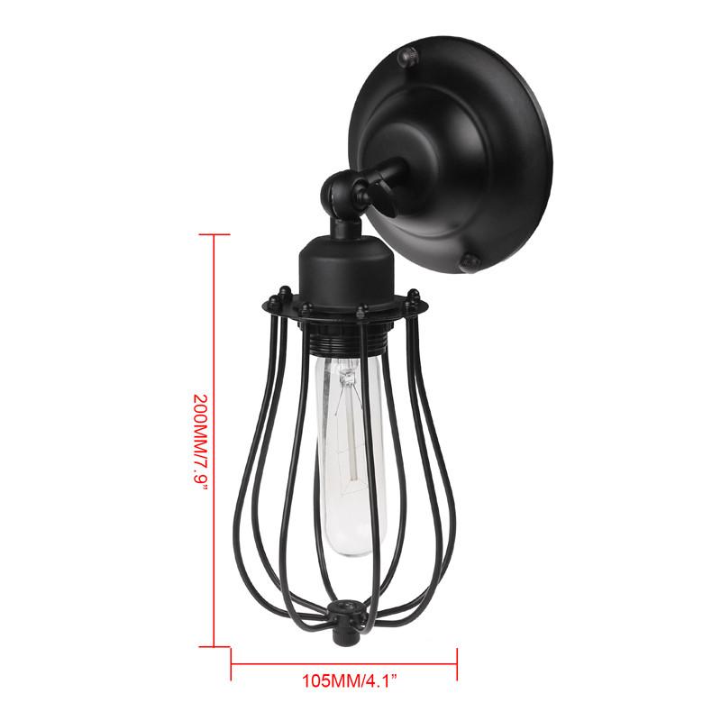 Industrial Drop-Cage Wall Lamp